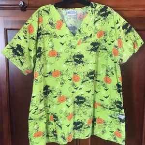 Uniform advantage scrub top Halloween.